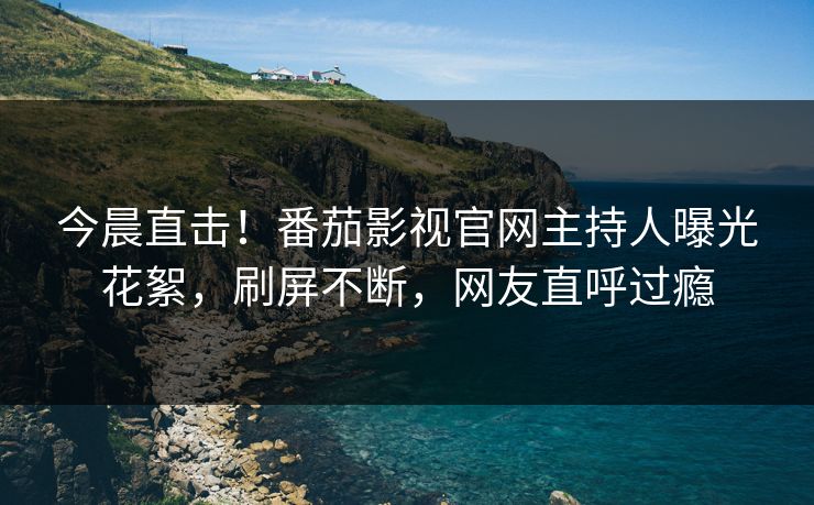 今晨直击！番茄影视官网主持人曝光花絮，刷屏不断，网友直呼过瘾