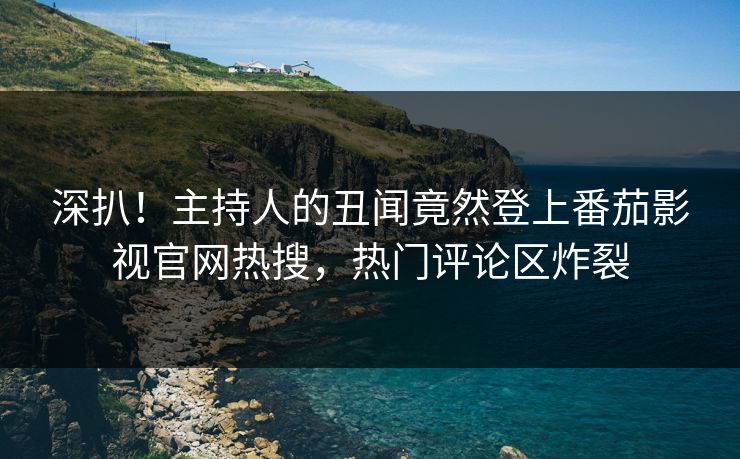 深扒！主持人的丑闻竟然登上番茄影视官网热搜，热门评论区炸裂
